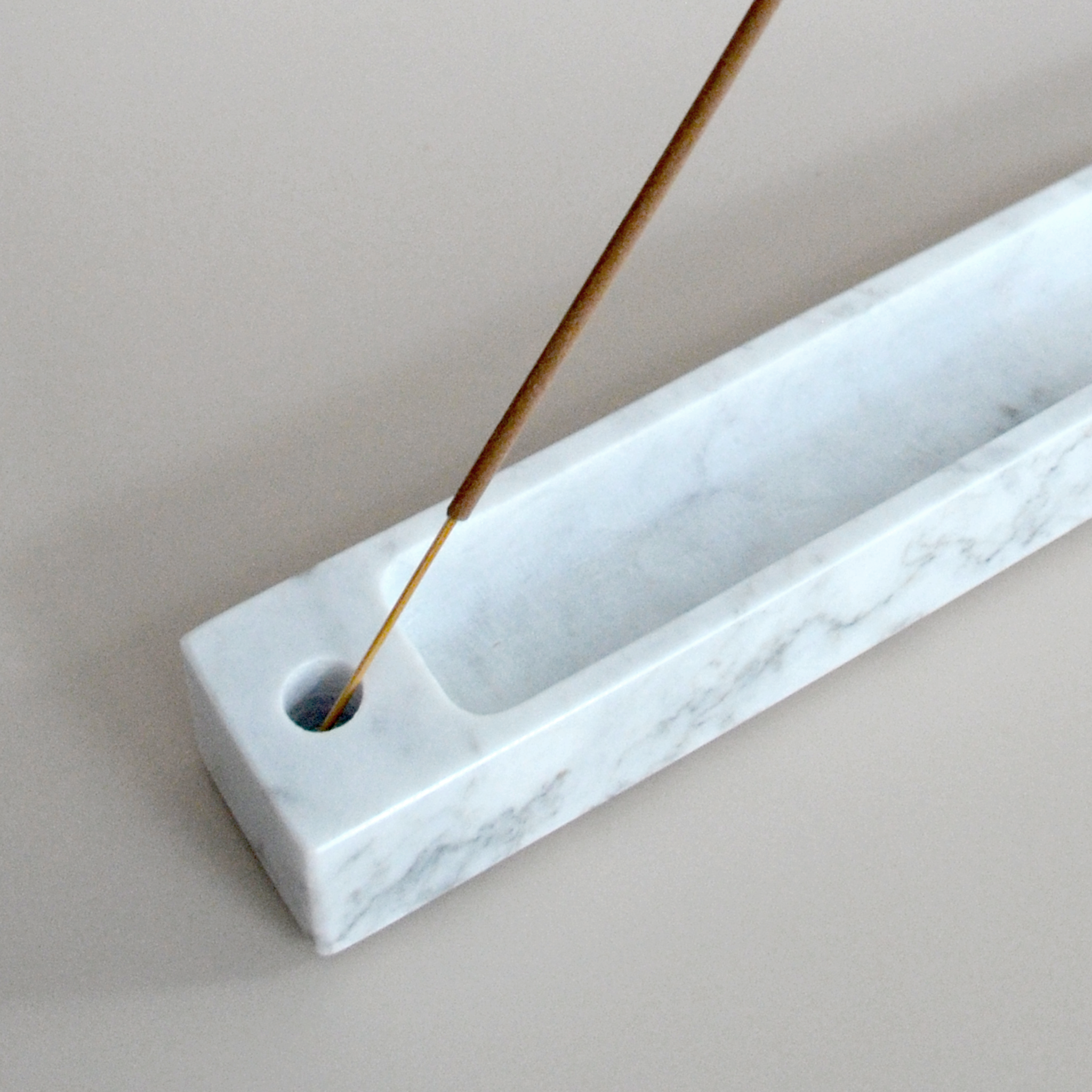 Divine Balance Carrara Marble Incense Holder / Minimalist