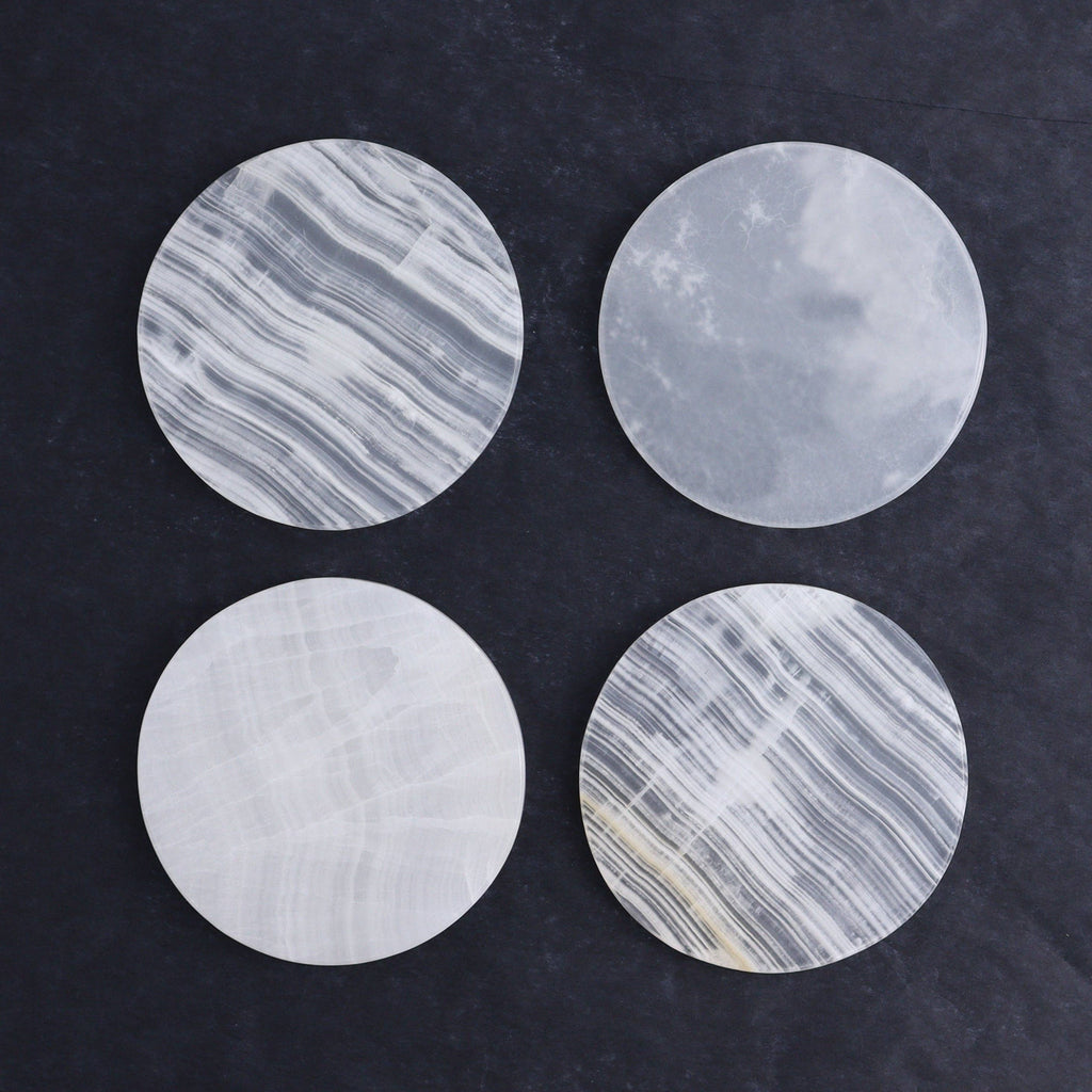 One White Onyx Coaster