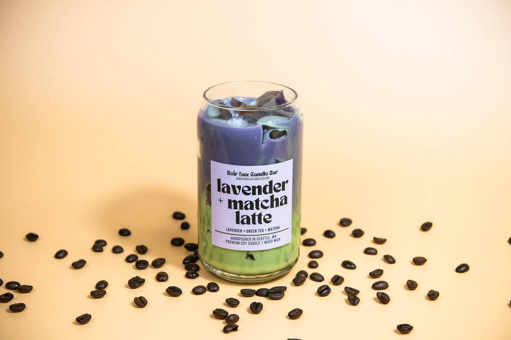 Iced Lavender Matcha Latte Coffee Candle
