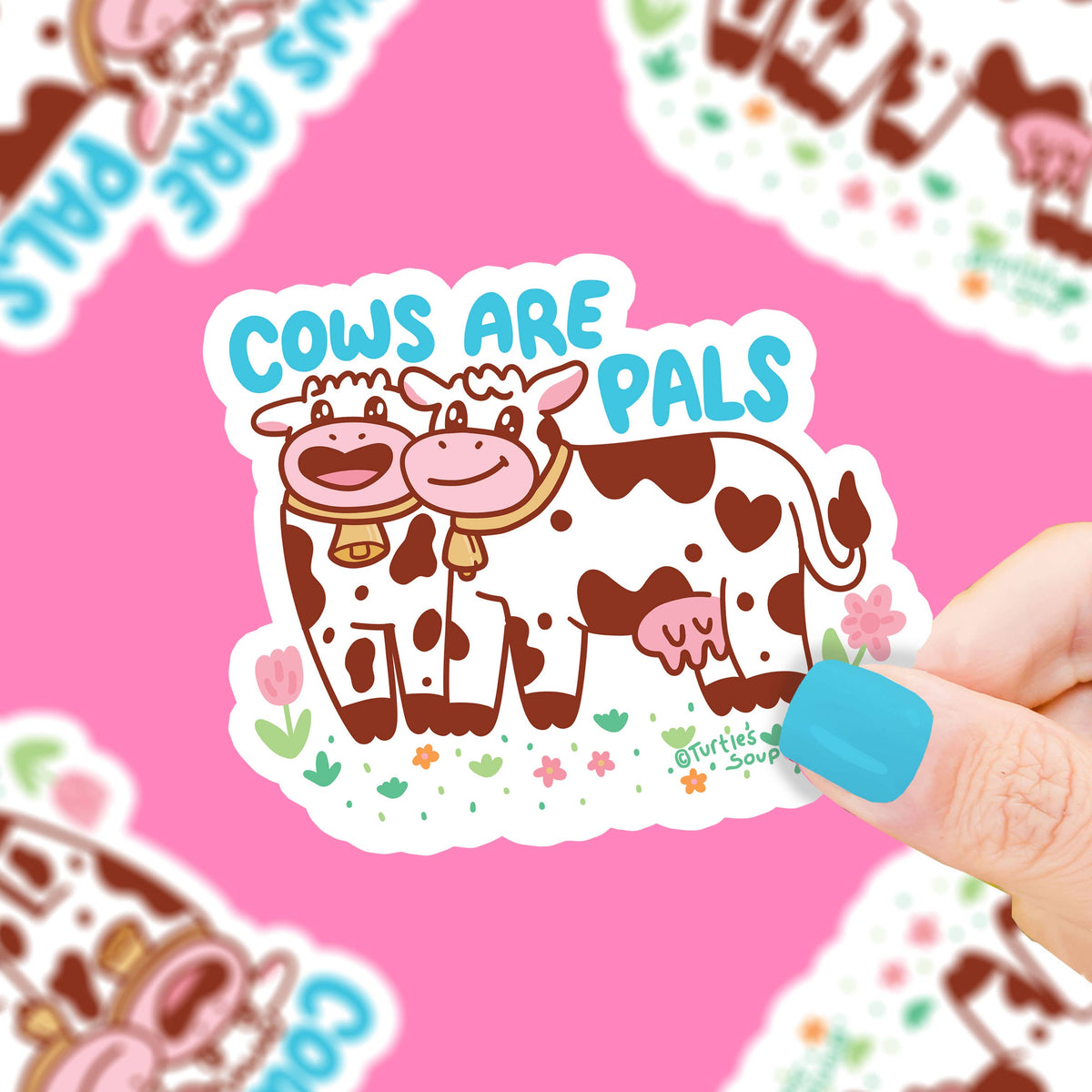 Cows Are Pals Cruelty-Free Vegan Vinyl Sticker