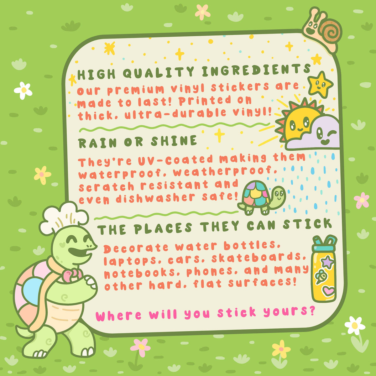 Pride Ally Rainbow Frog Vinyl Sticker