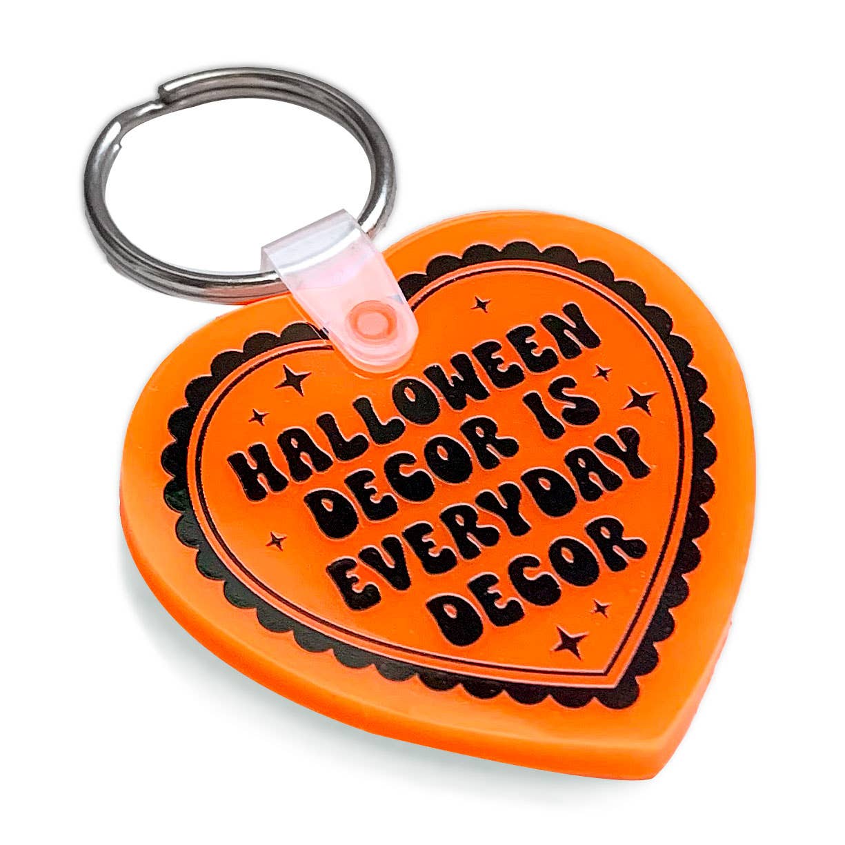 Halloween Decor Is Everyday Decor Heart Shape Vinyl Keychain