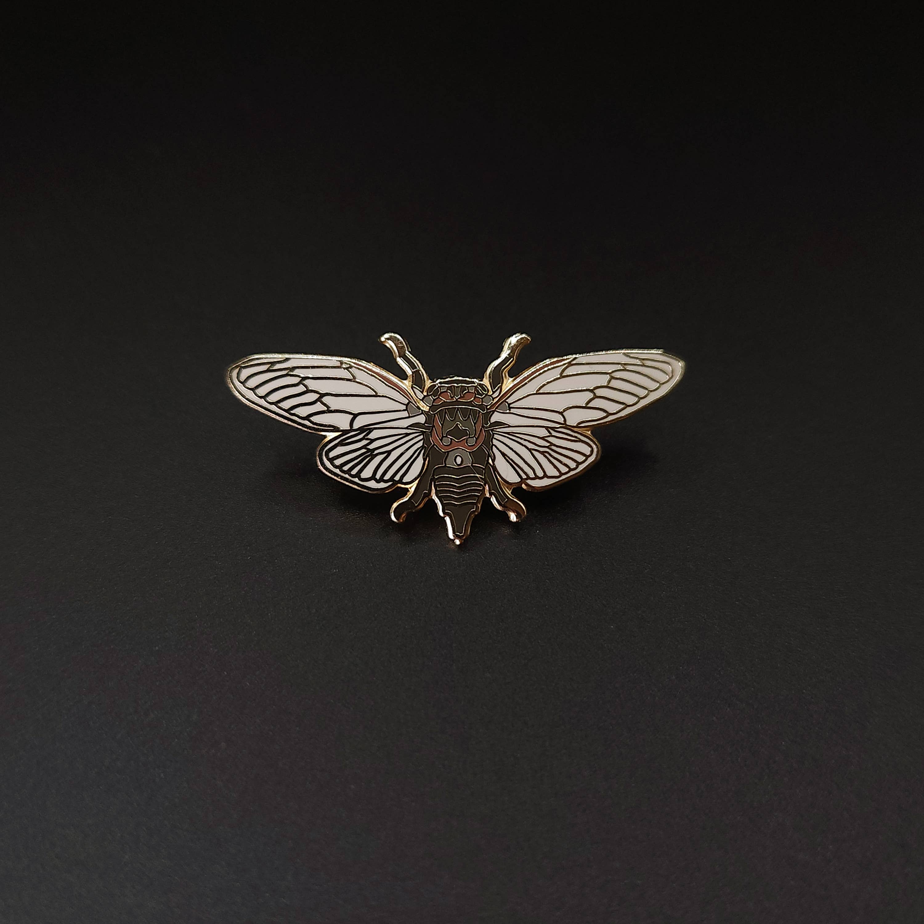 Scissor Grinder Cicada  Educational Insect Enamel Pin