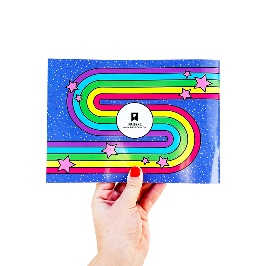 Retro Rainbow Sticker Collector Book