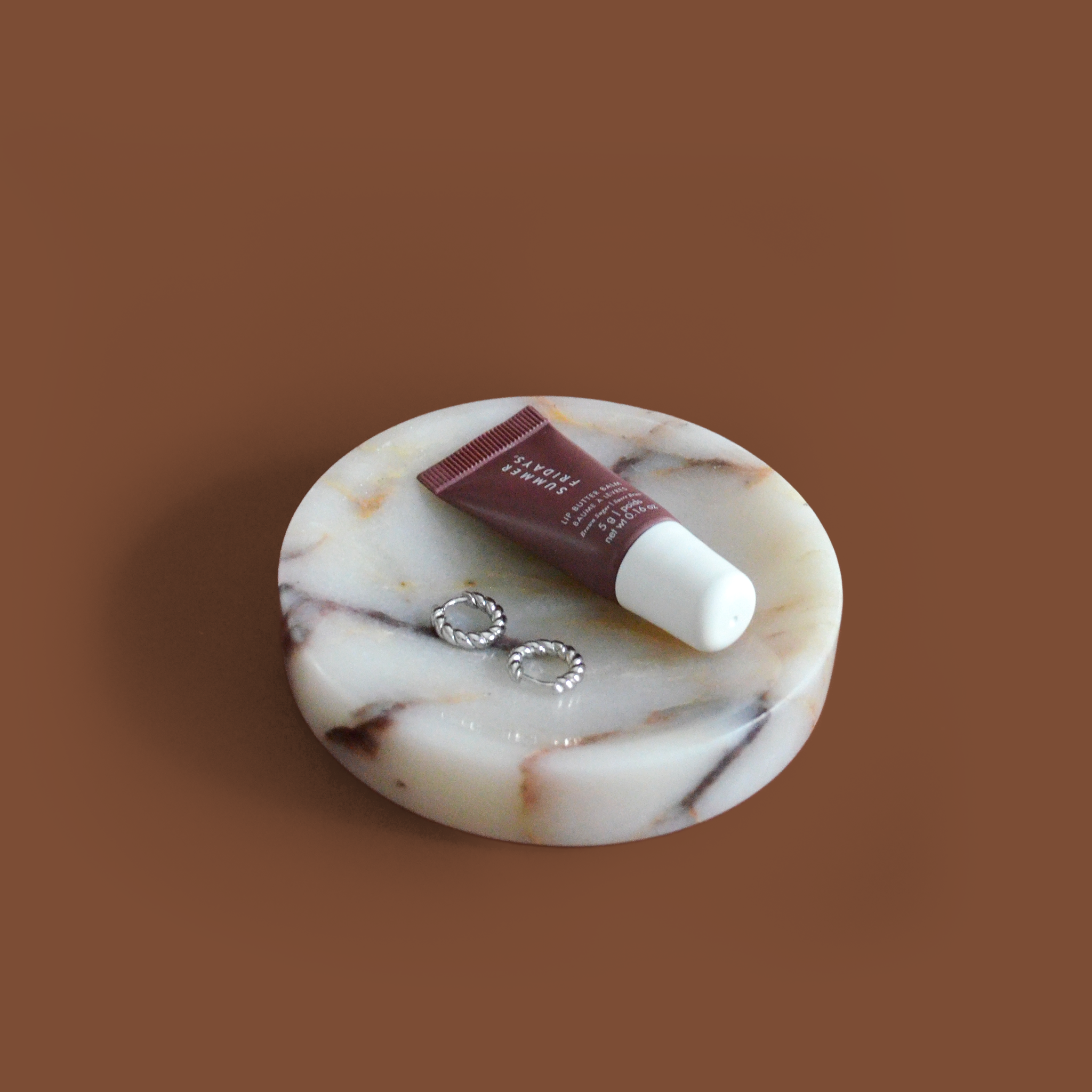 Viola Calacatta Marble Keeper Ring Dish