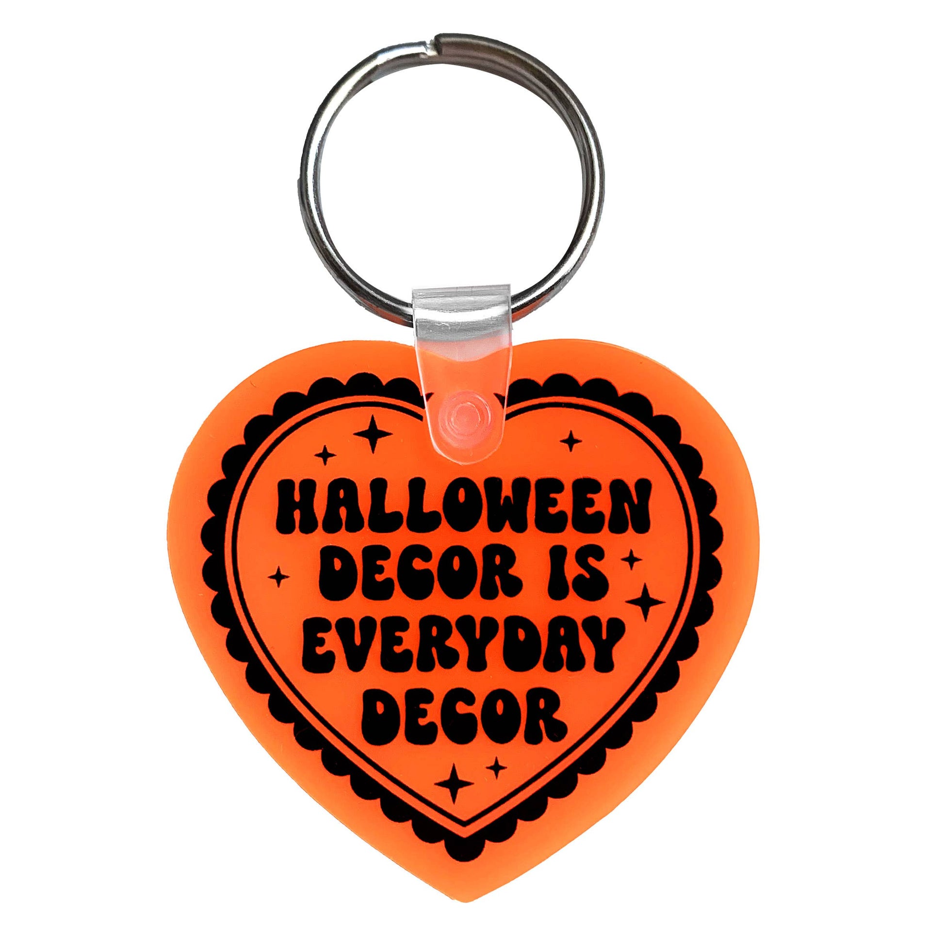 Halloween Decor Is Everyday Decor Heart Shape Vinyl Keychain