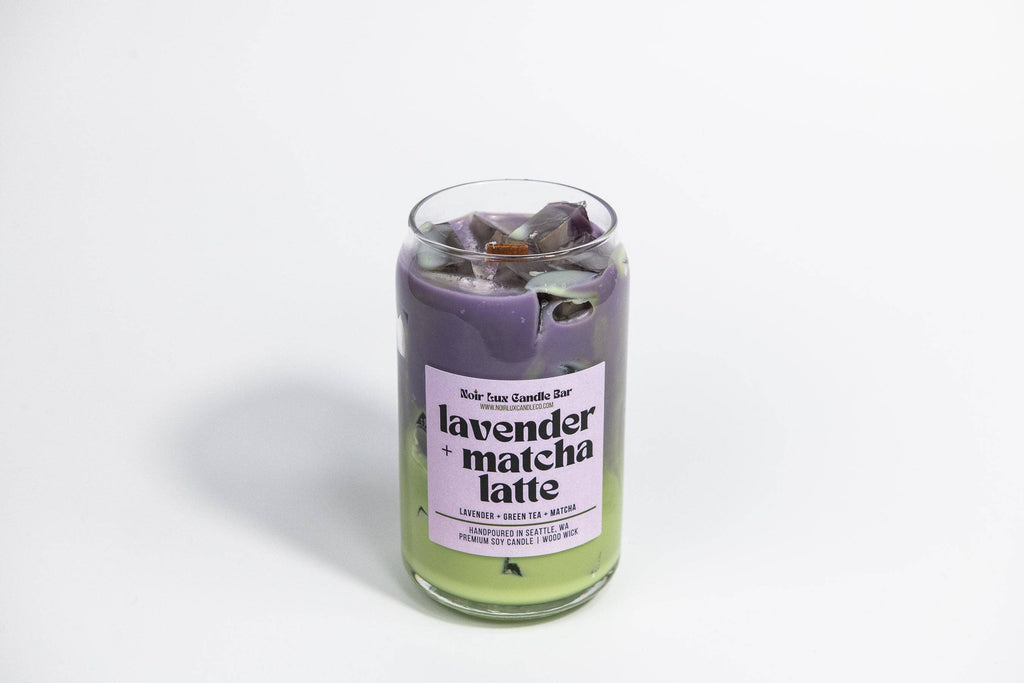 Iced Lavender Matcha Latte Coffee Candle
