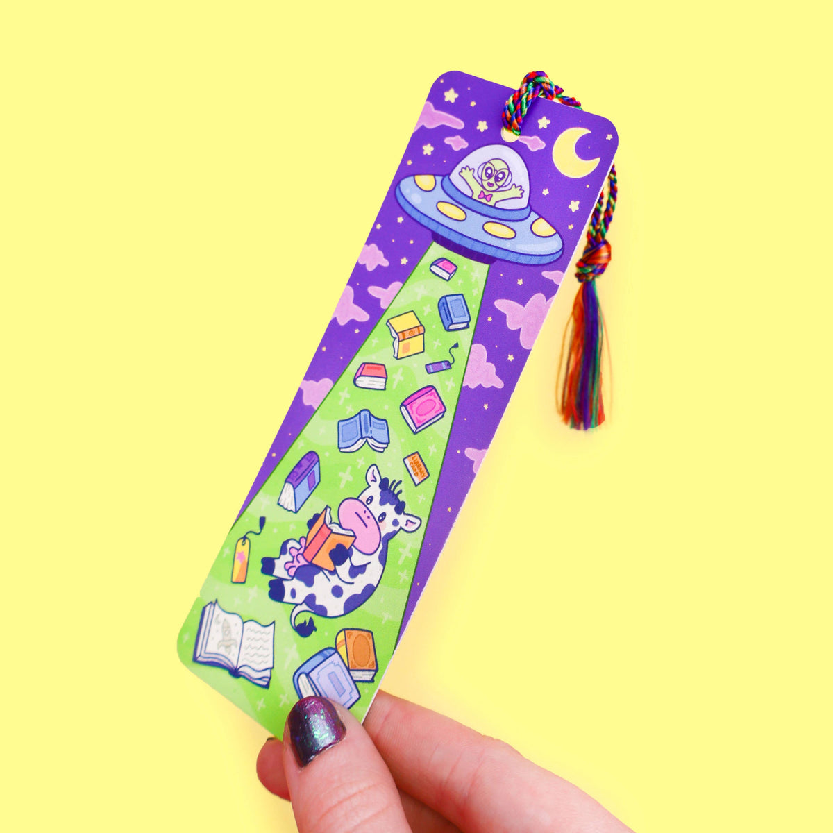 Alien Abduction Reader Gift Bookmark with Tassel