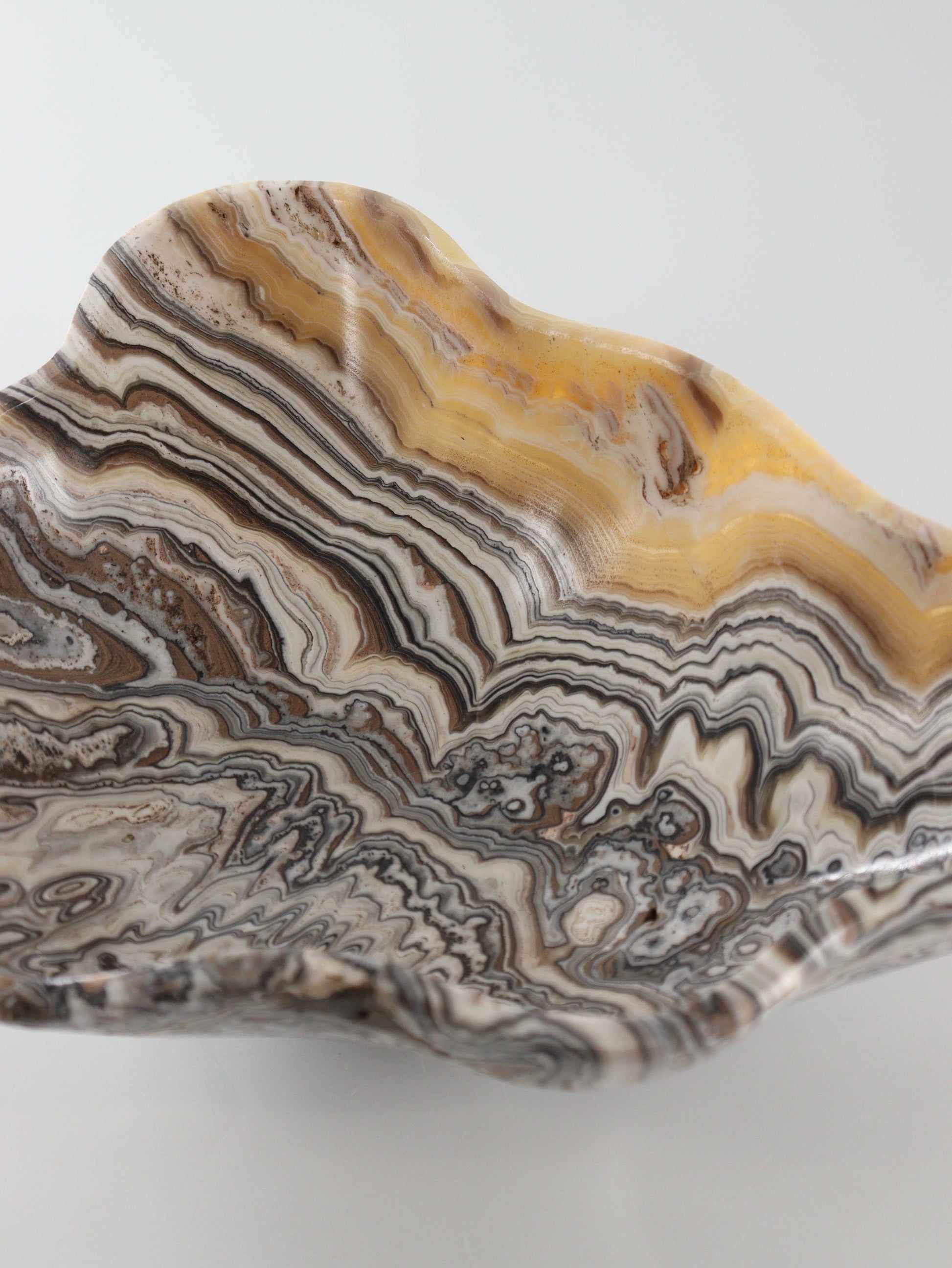 Yellow Zebra Onyx Bowl
