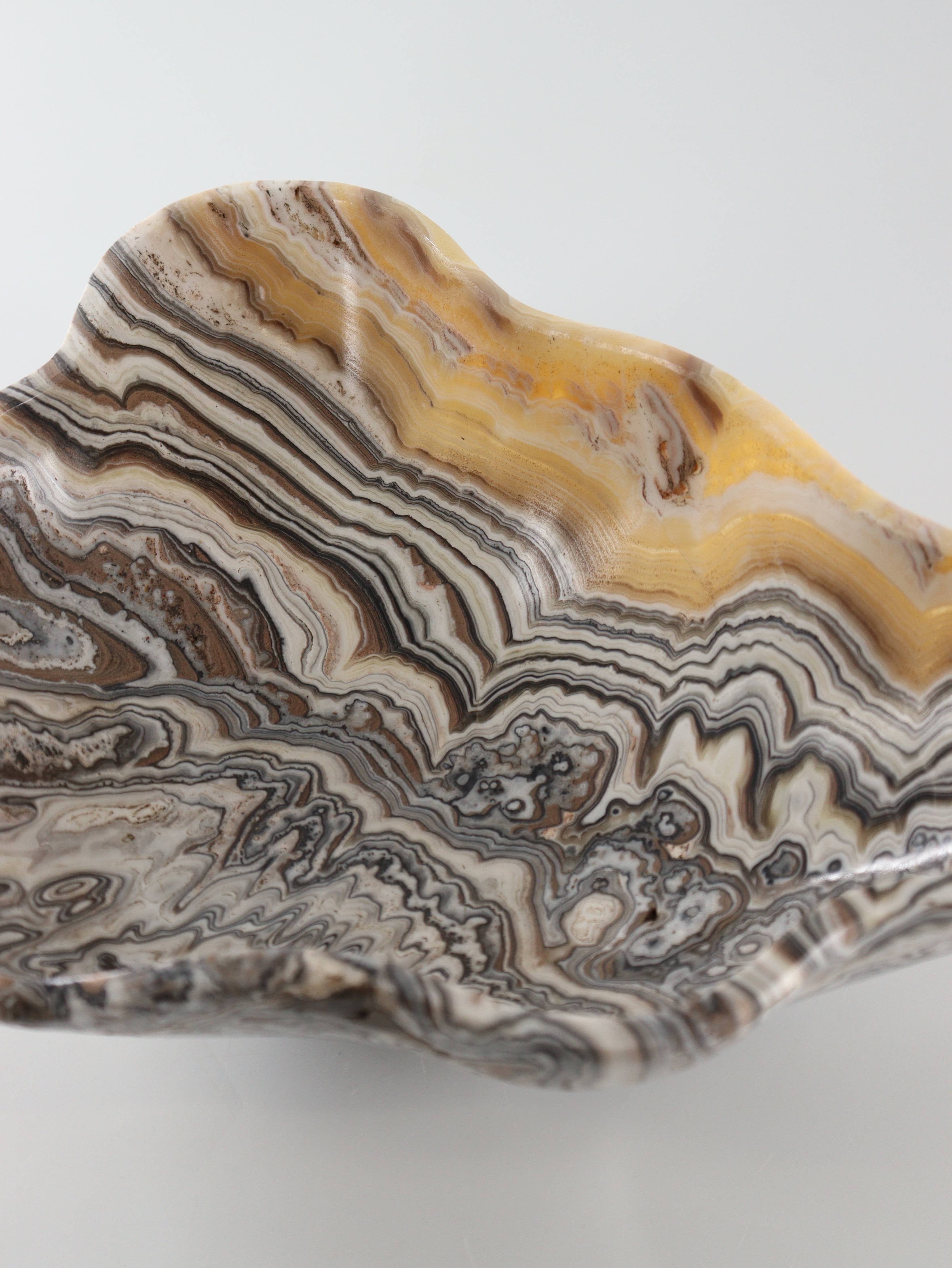Yellow Zebra Onyx Bowl