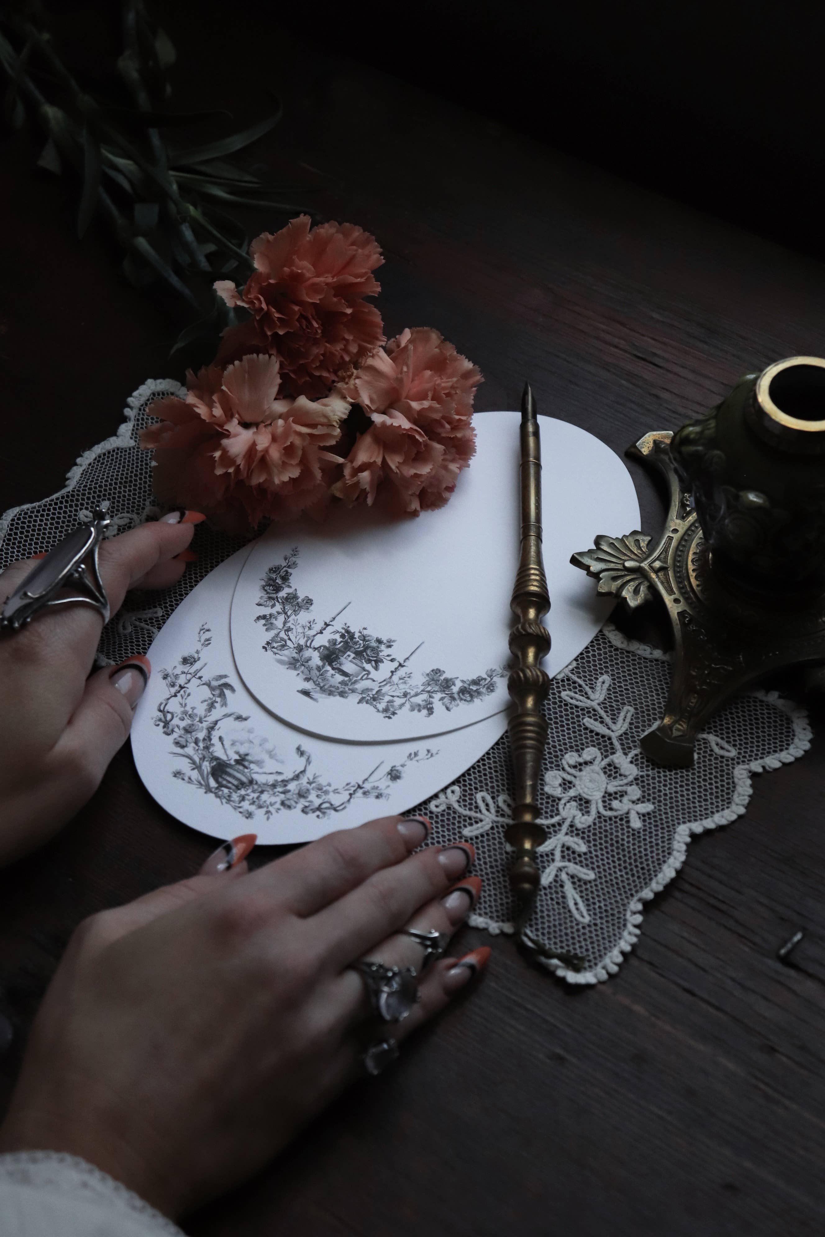 Mourning Oval Greeting Card