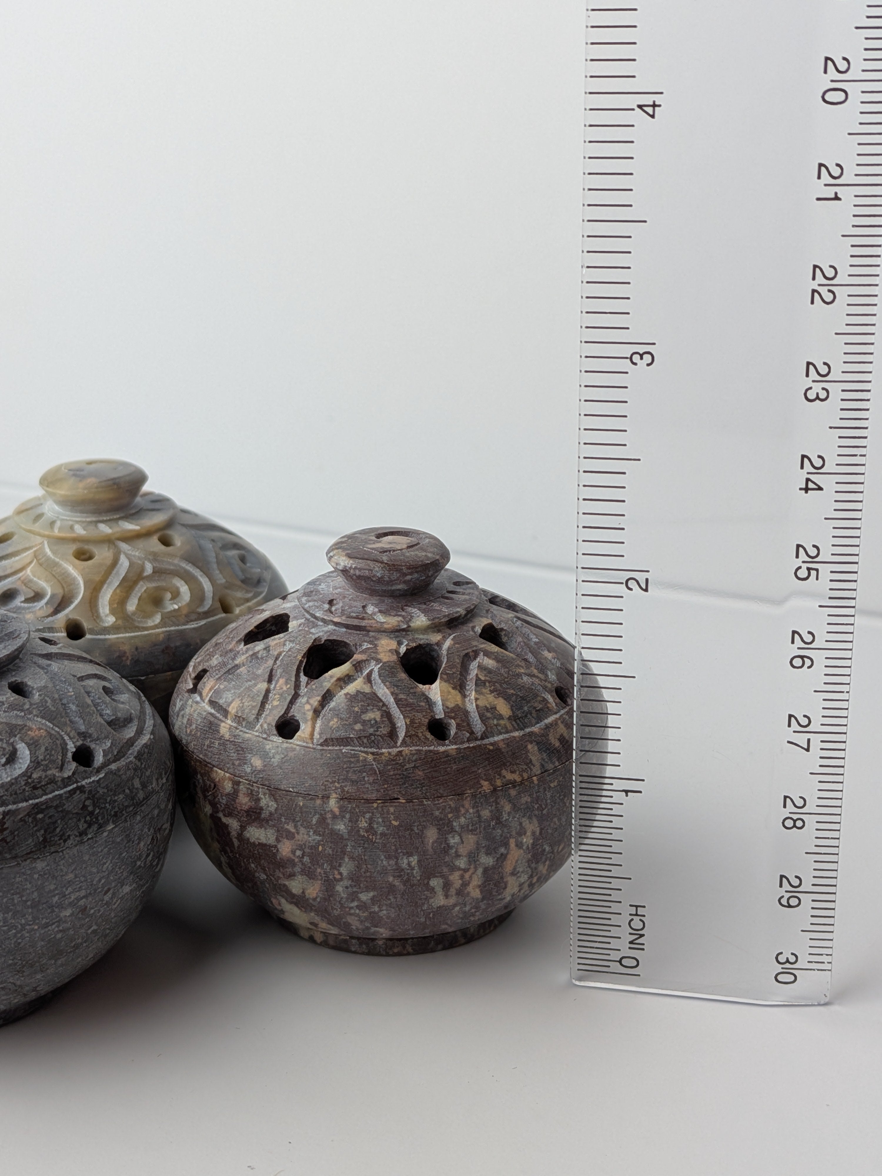 Soapstone Incense Pot – Assorted Colors