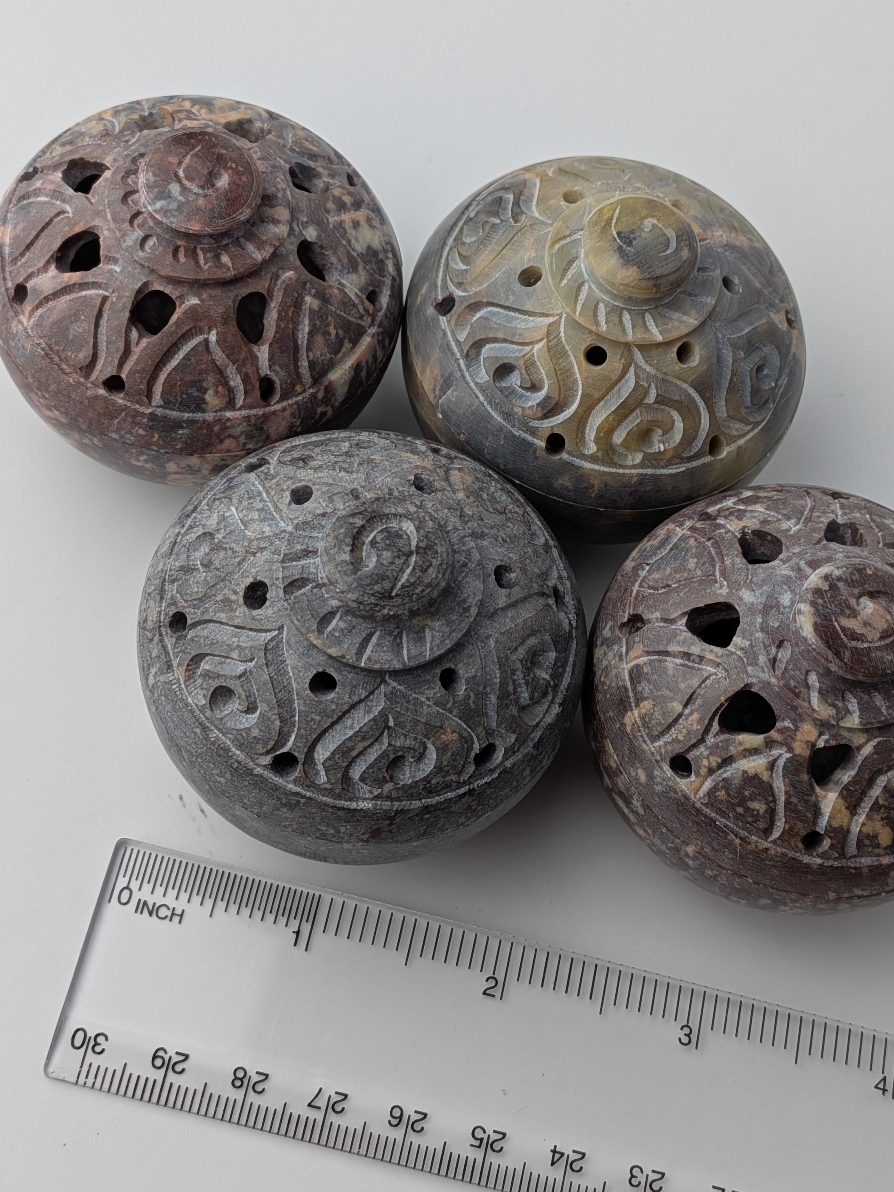 Soapstone Incense Pot – Assorted Colors