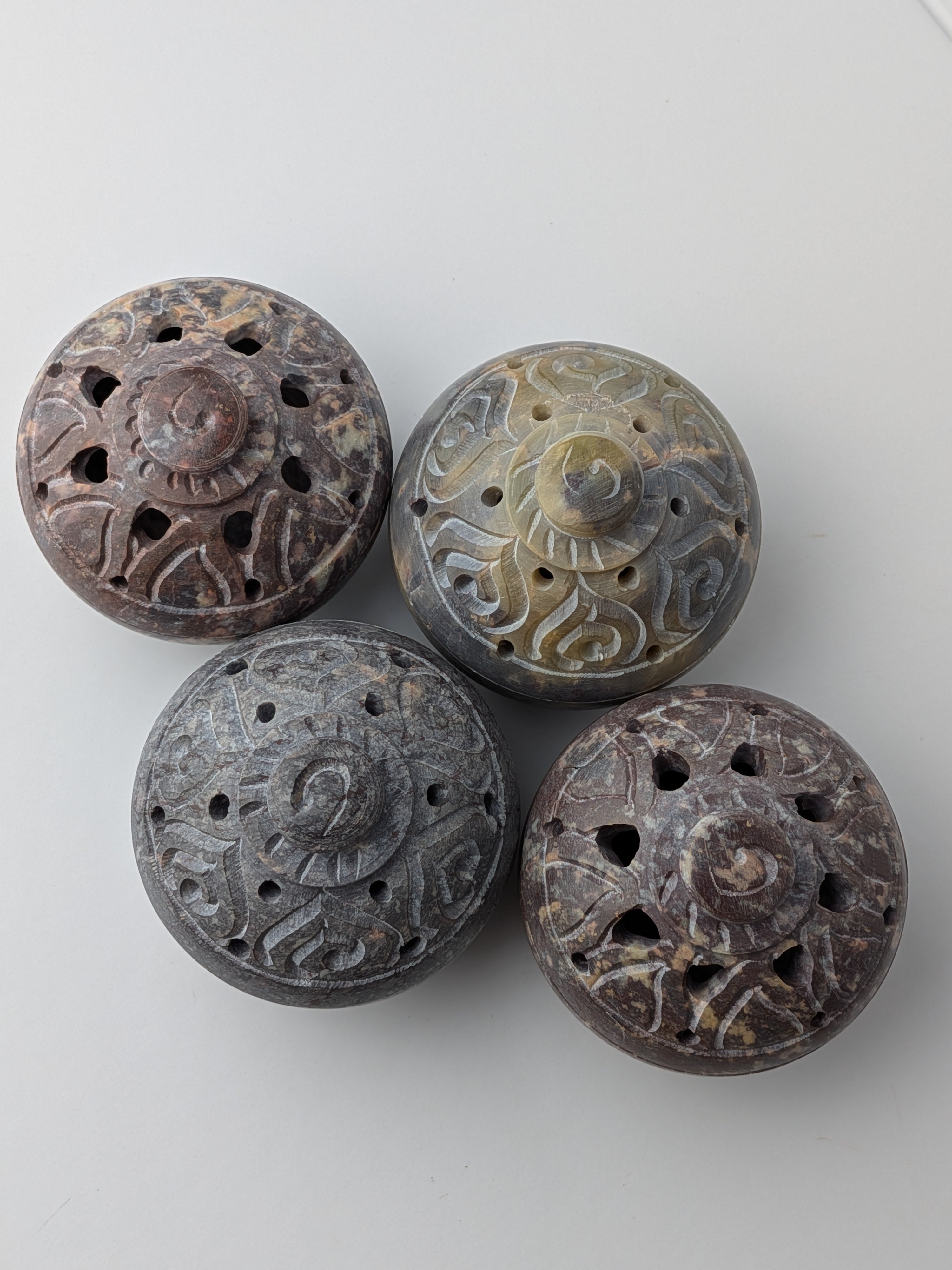 Soapstone Incense Pot – Assorted Colors