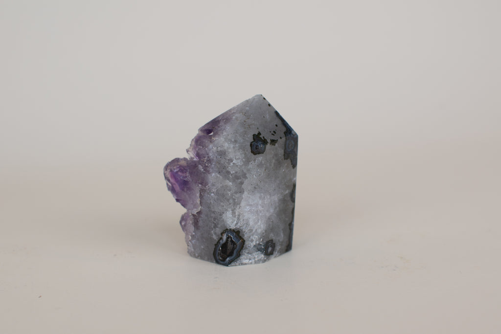 Shadow Bloom – 2.5” Amethyst Druzy Obelisk