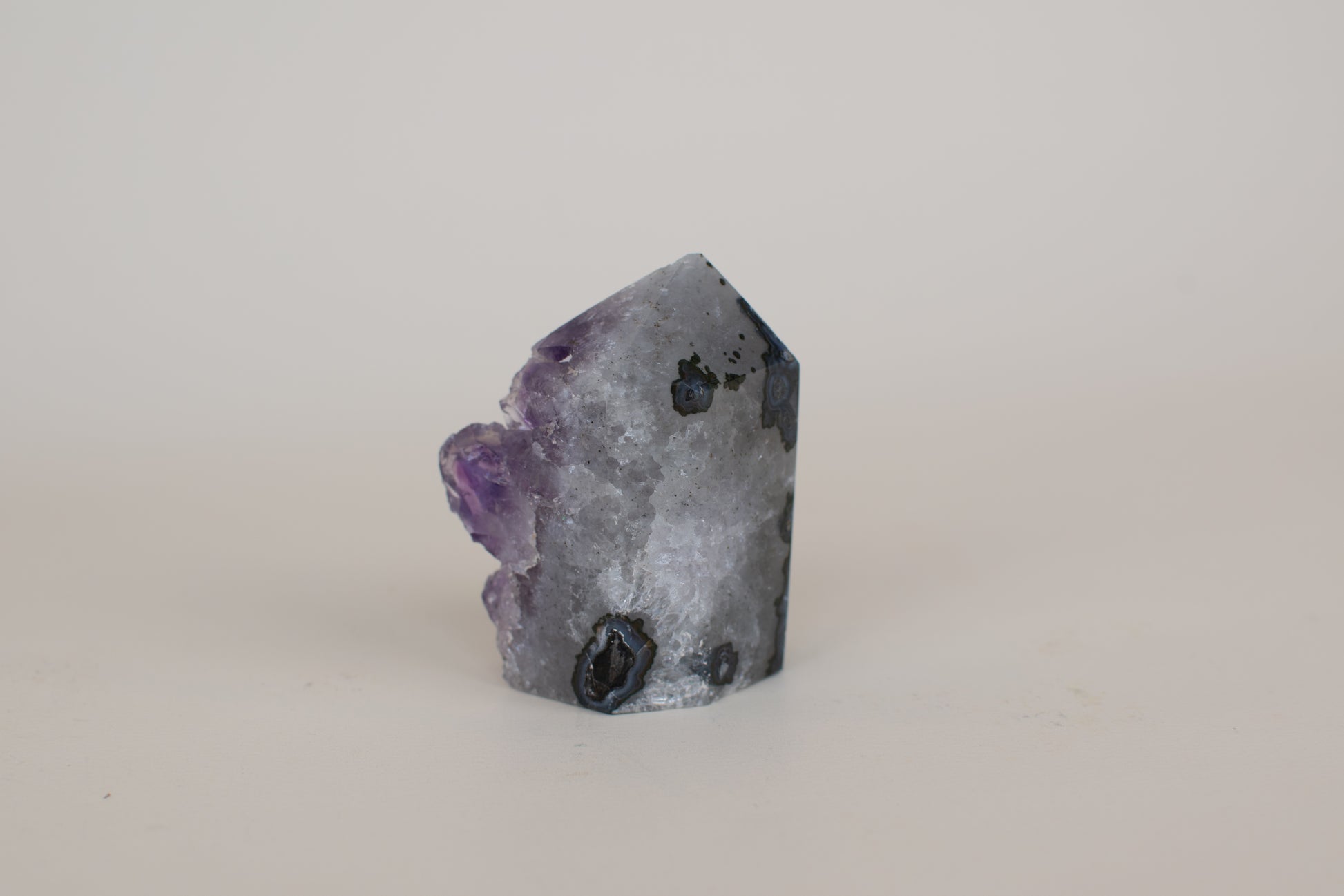 Shadow Bloom – 2.5” Amethyst Druzy Obelisk