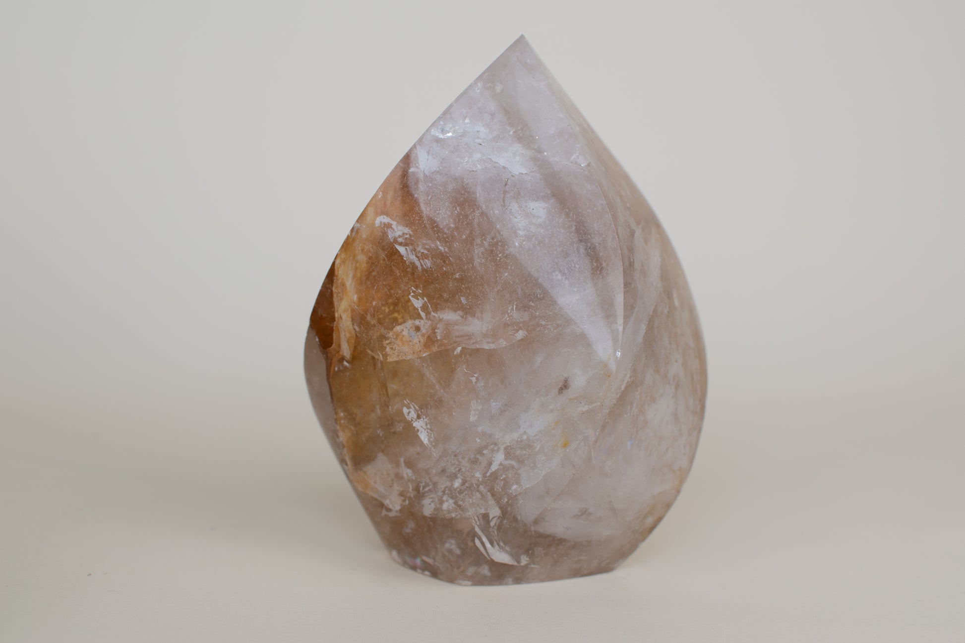 Golden Ember – 6.5” Golden Healer Quartz Flame (One of a Kind)