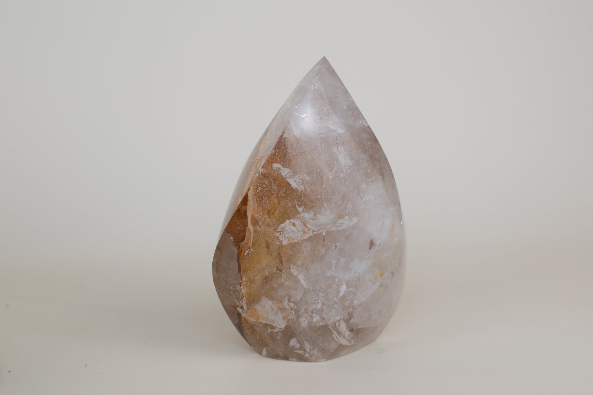 Golden Ember – 6.5” Golden Healer Quartz Flame (One of a Kind)