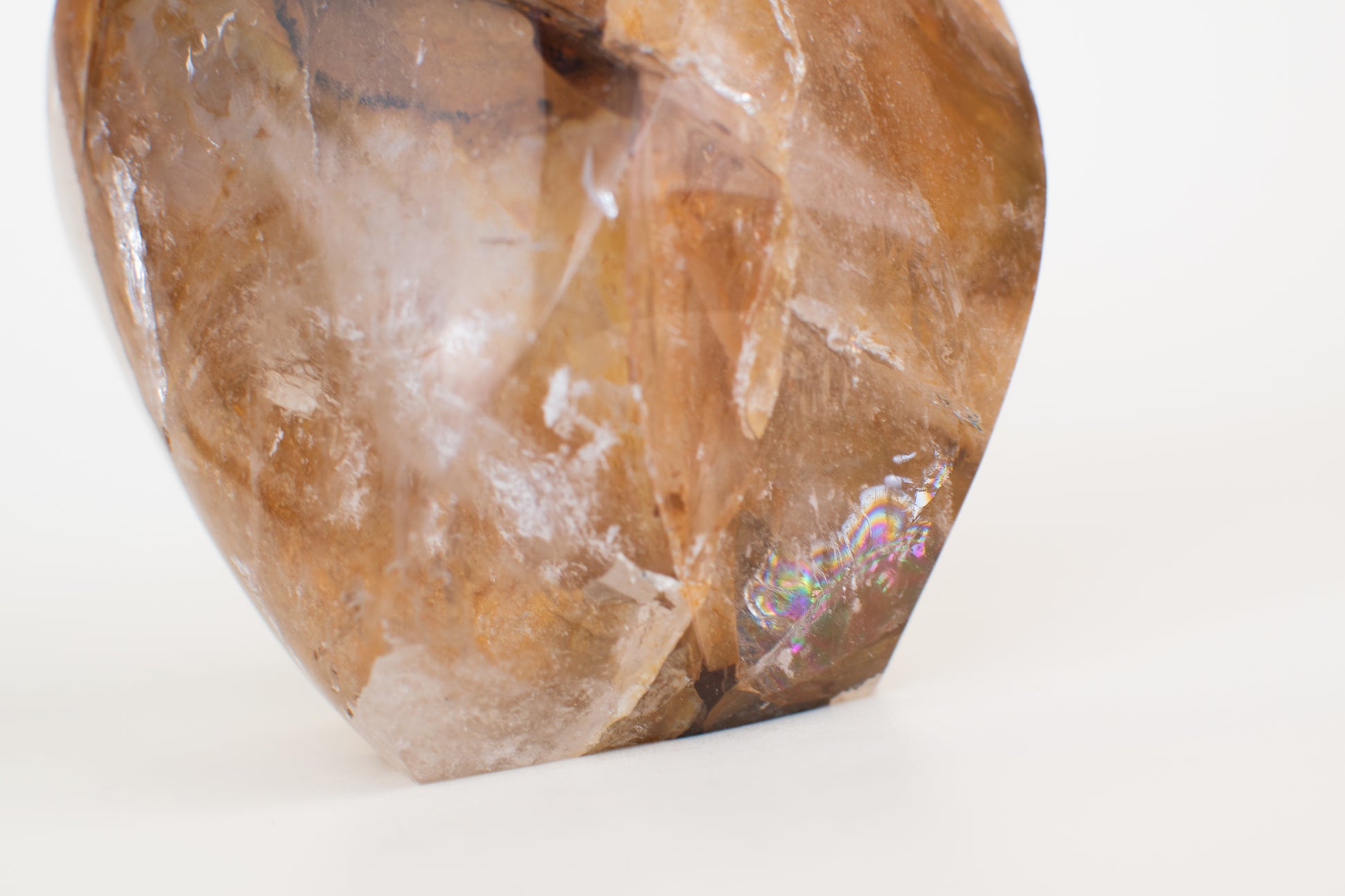 Golden Ember – 6.5” Golden Healer Quartz Flame (One of a Kind)