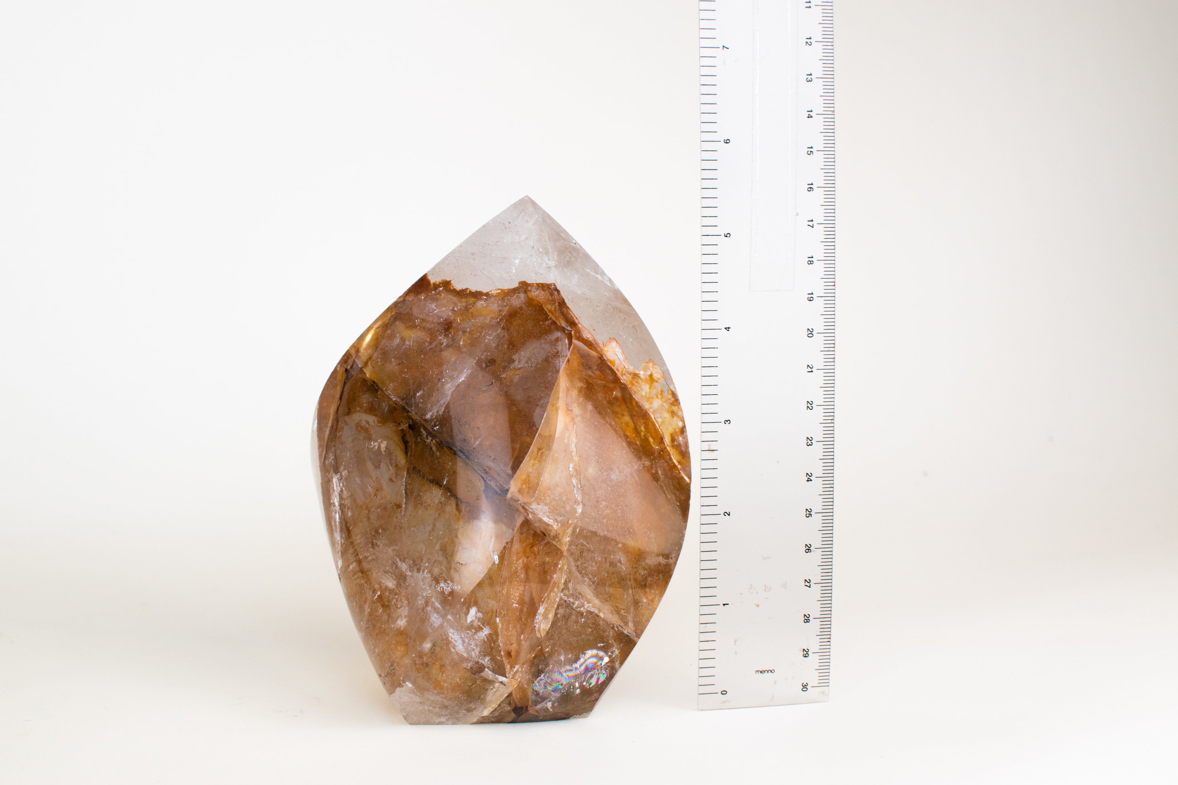 Golden Ember – 6.5” Golden Healer Quartz Flame (One of a Kind)