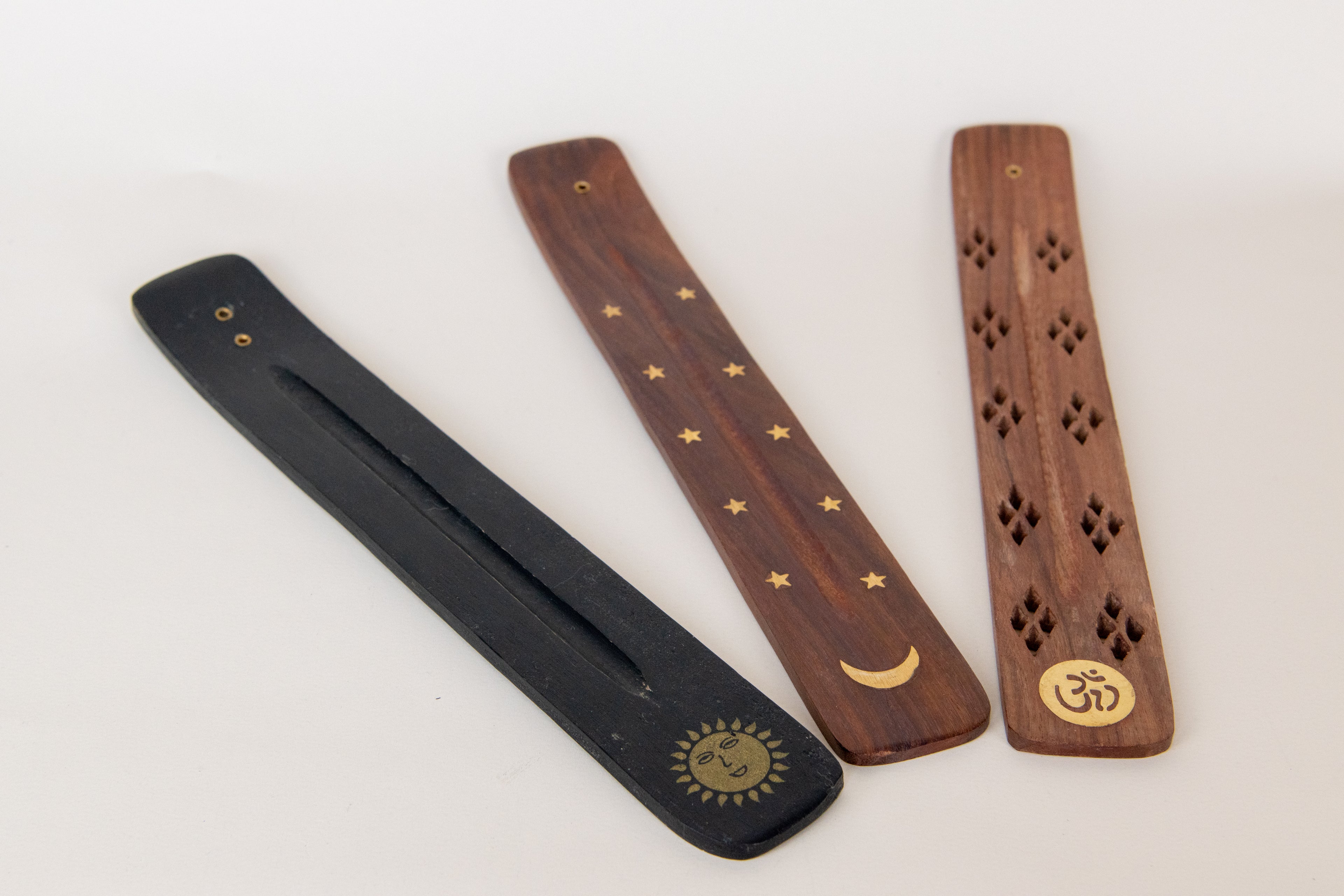 Ash & Intention – Wooden Incense Holder