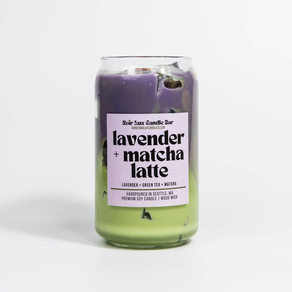 Iced Lavender Matcha Latte Coffee Candle