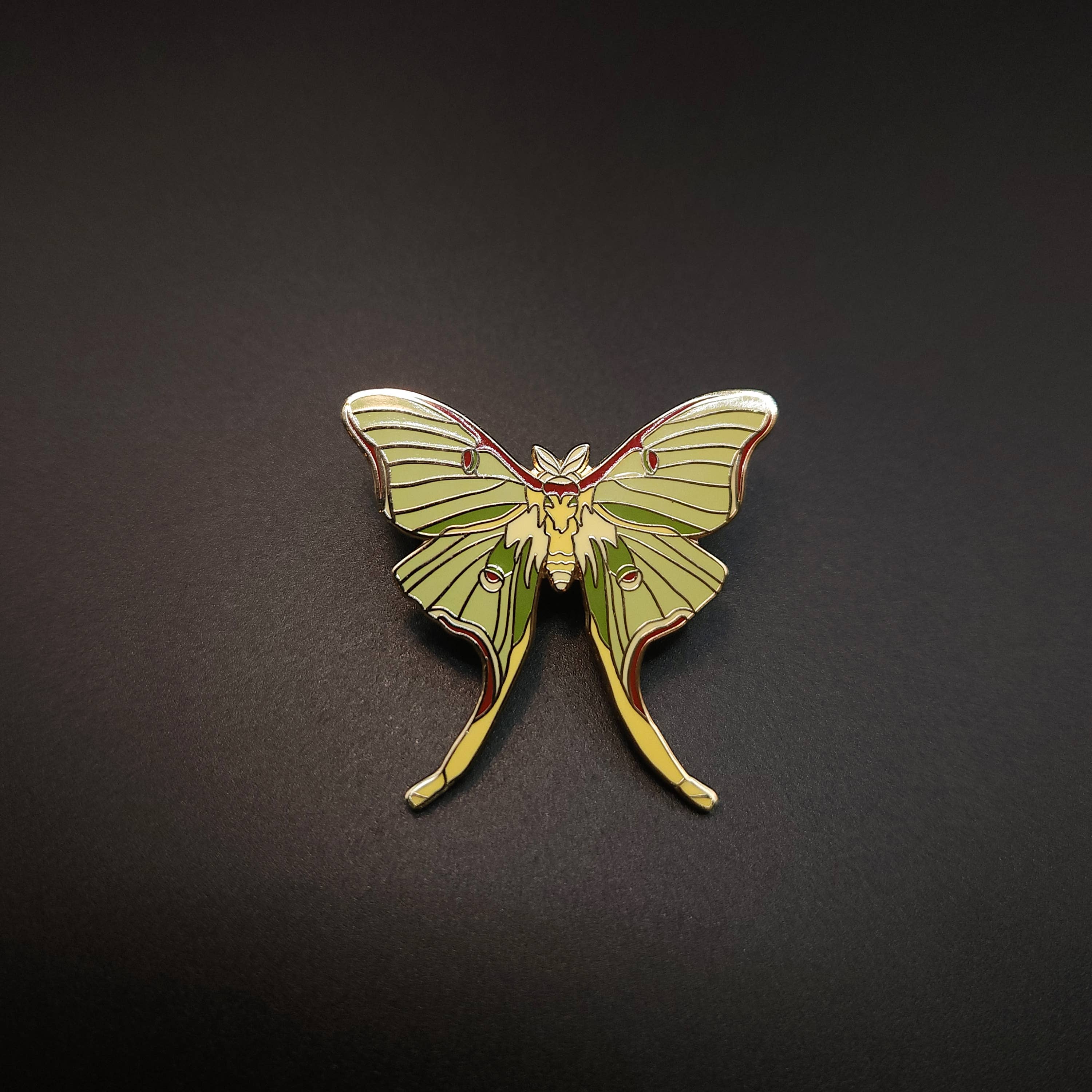Luna Moth Educational Insect Enamel Pin