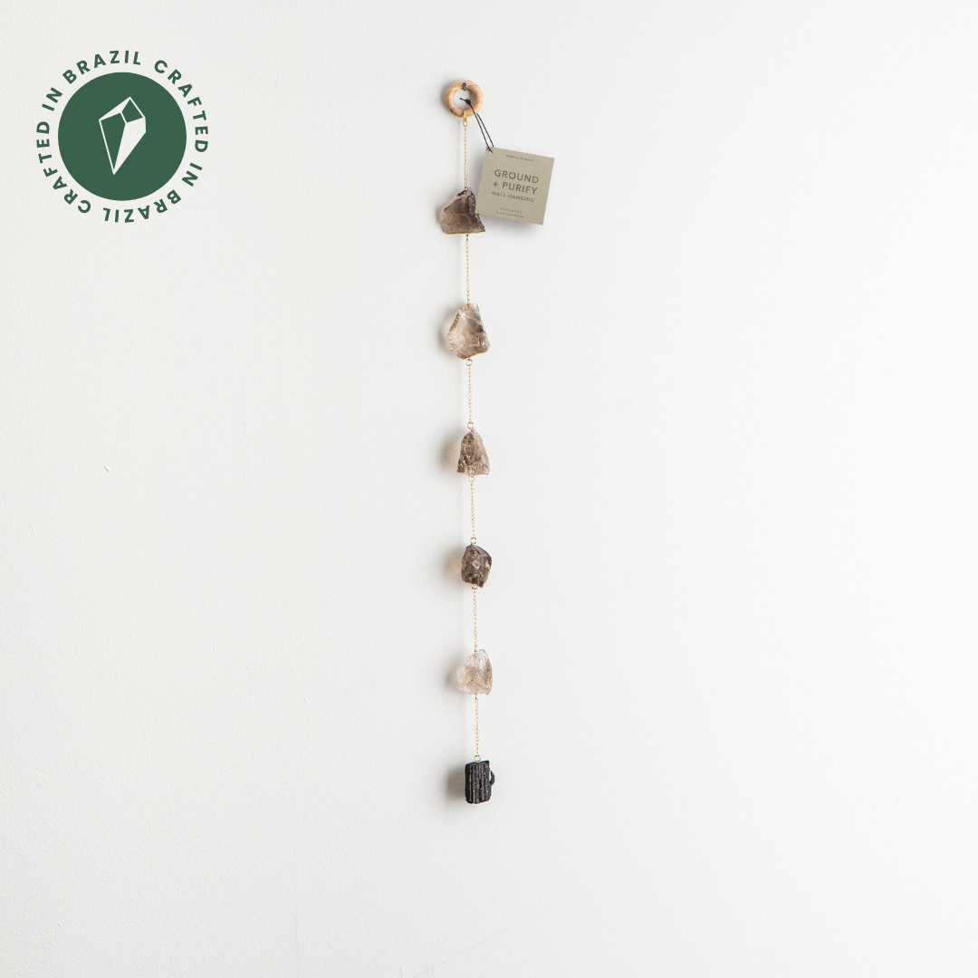 Ground + Purify Crystal Wall Hanging - Crafted in Brazil