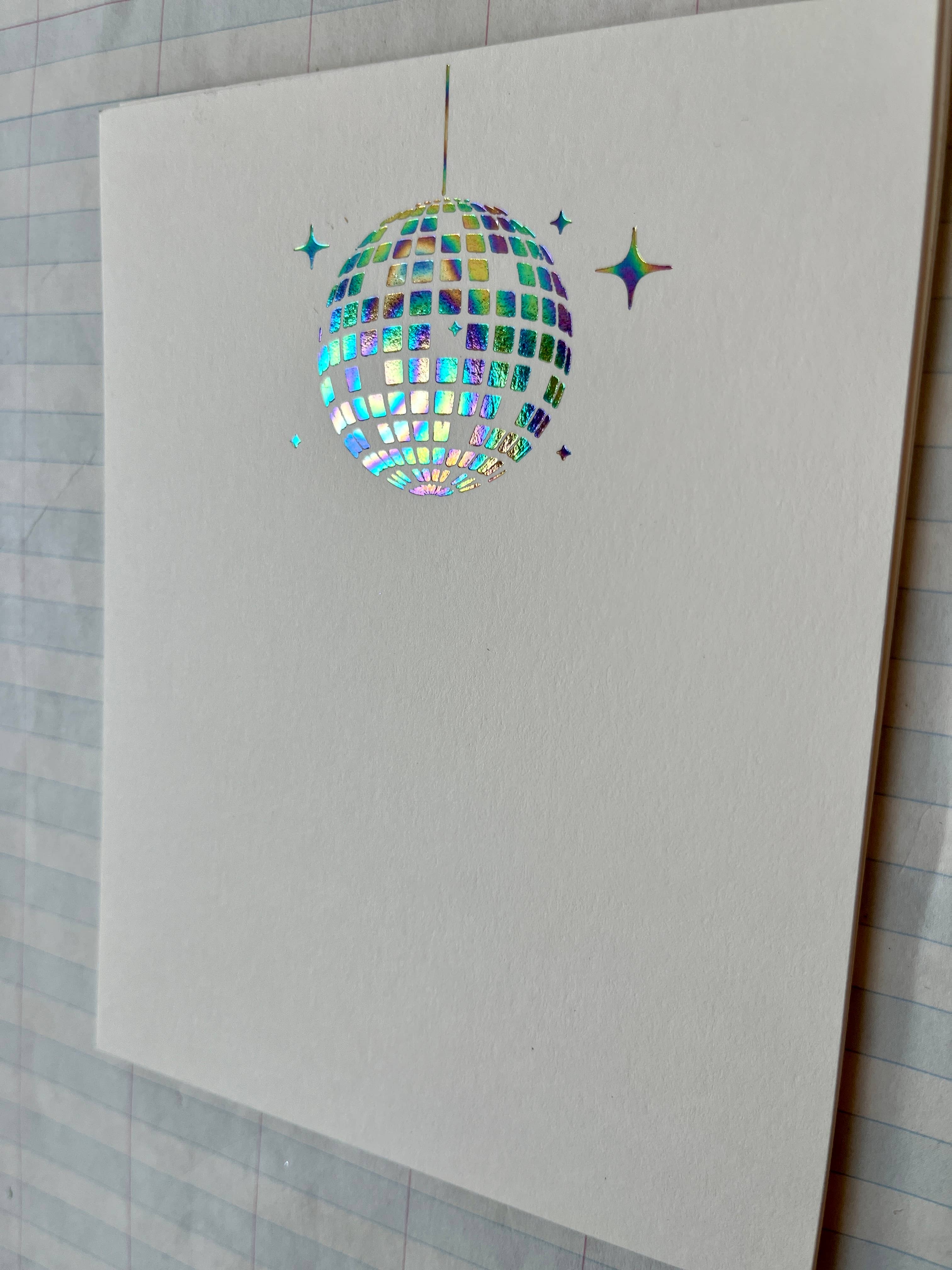 Disco Ball Flat Cards with Envelopes