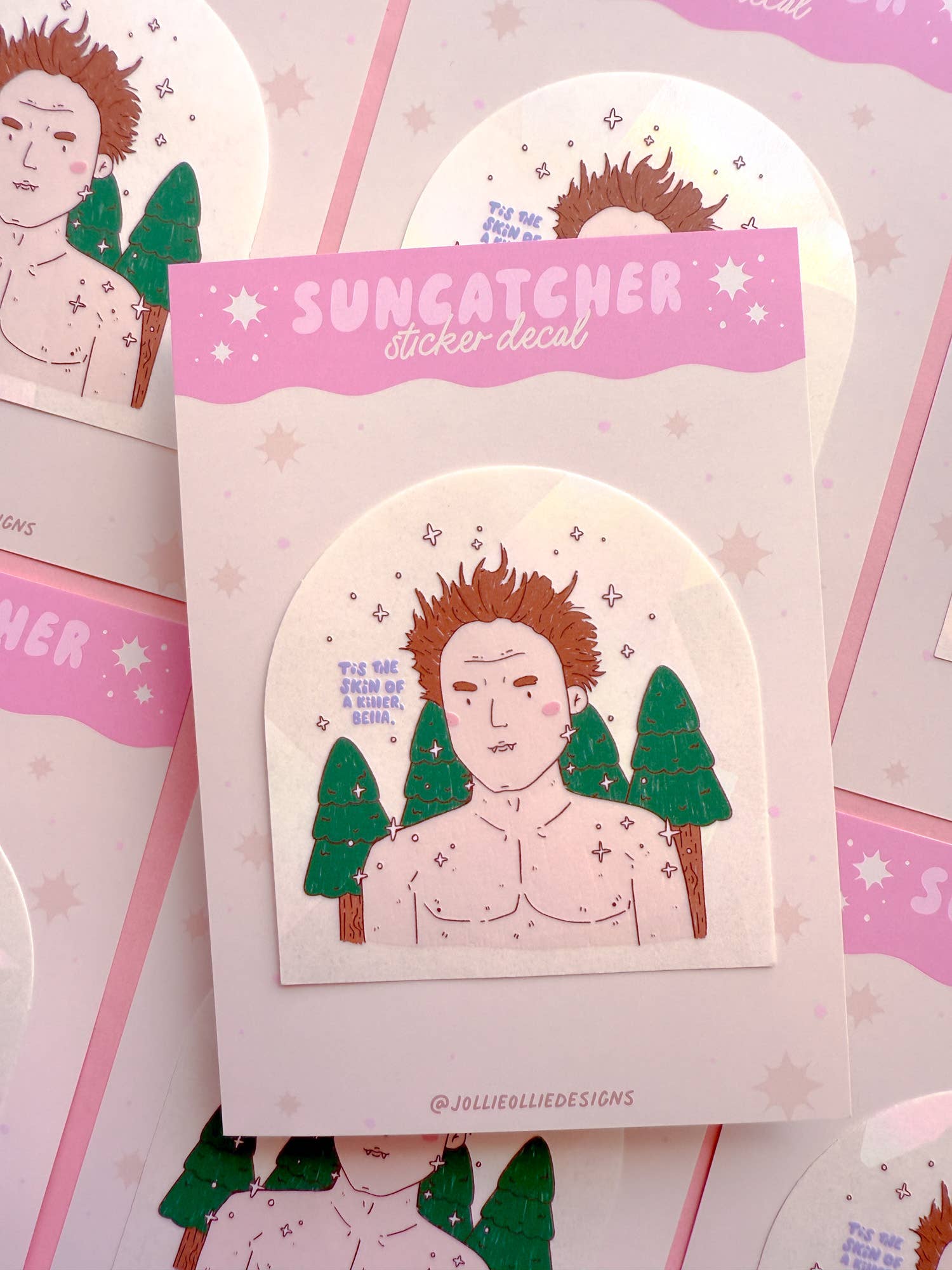 Skin of a Killer Bookish Suncatcher Window Decal