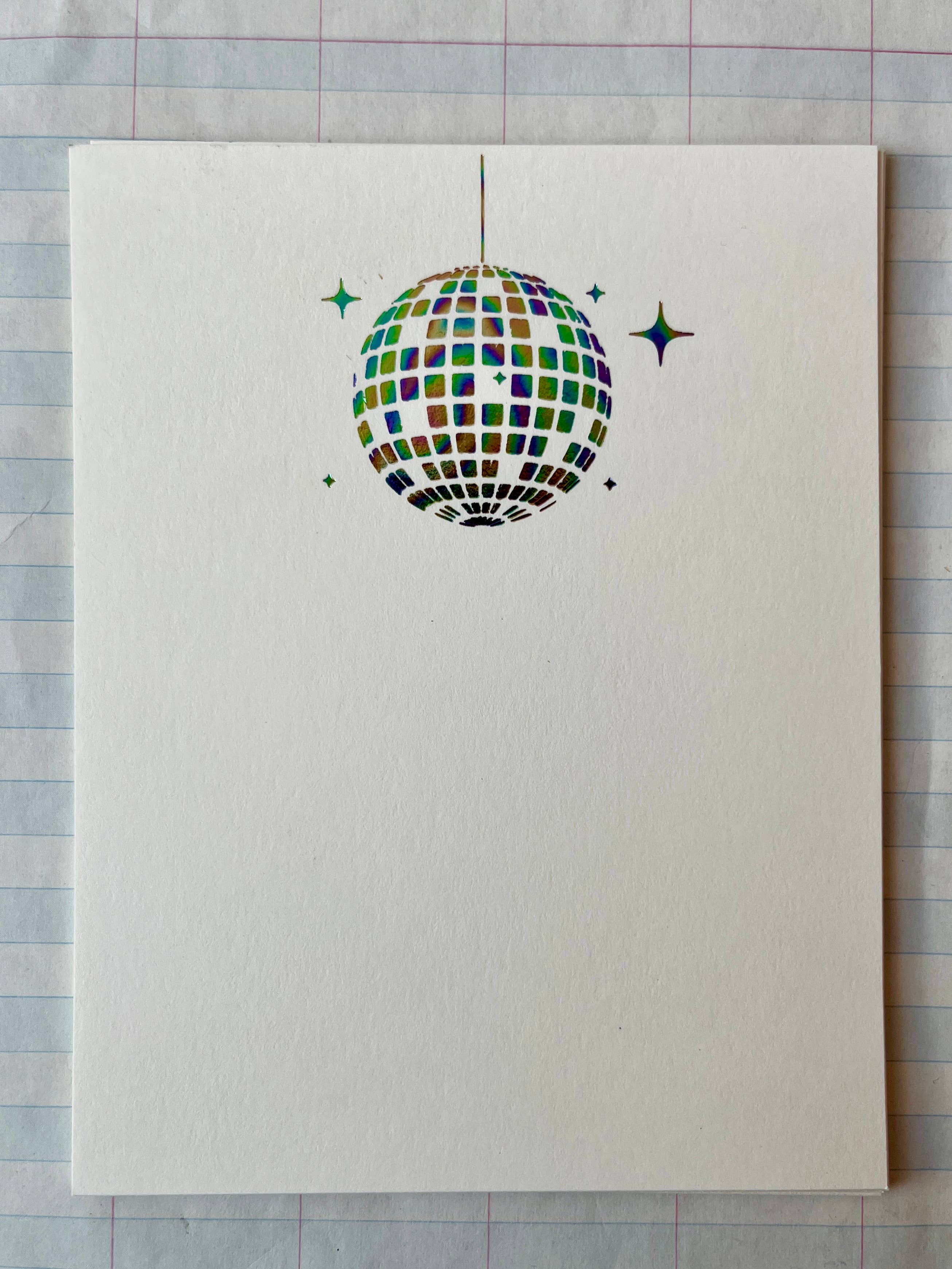 Disco Ball Flat Cards with Envelopes