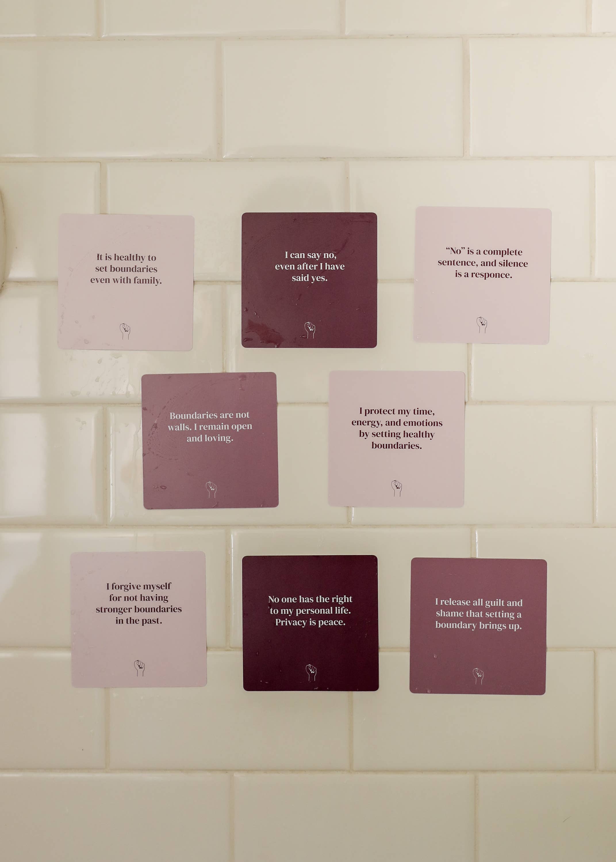 Shower Affirmation™  Display Cards - Boundaries