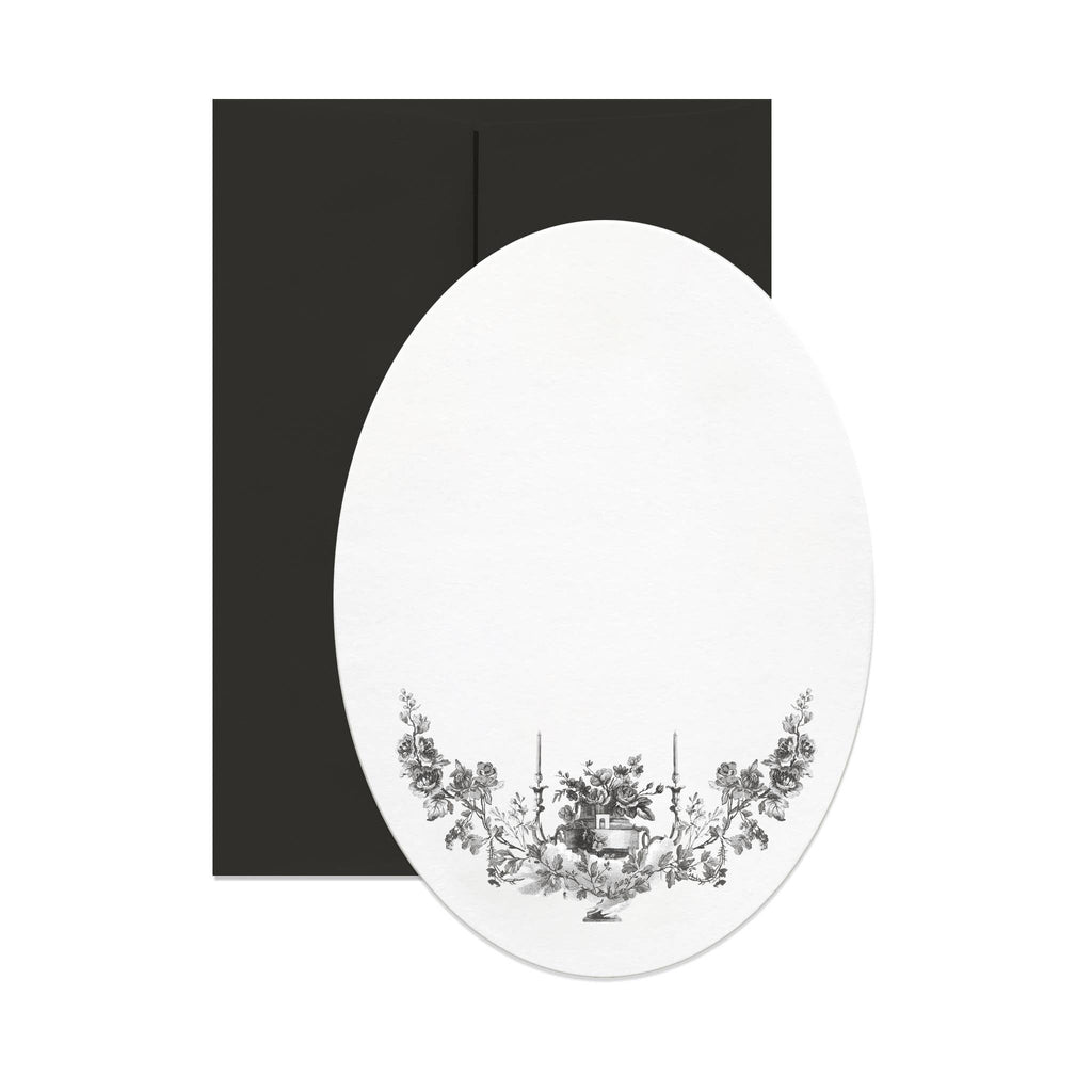 Mourning Oval Greeting Card